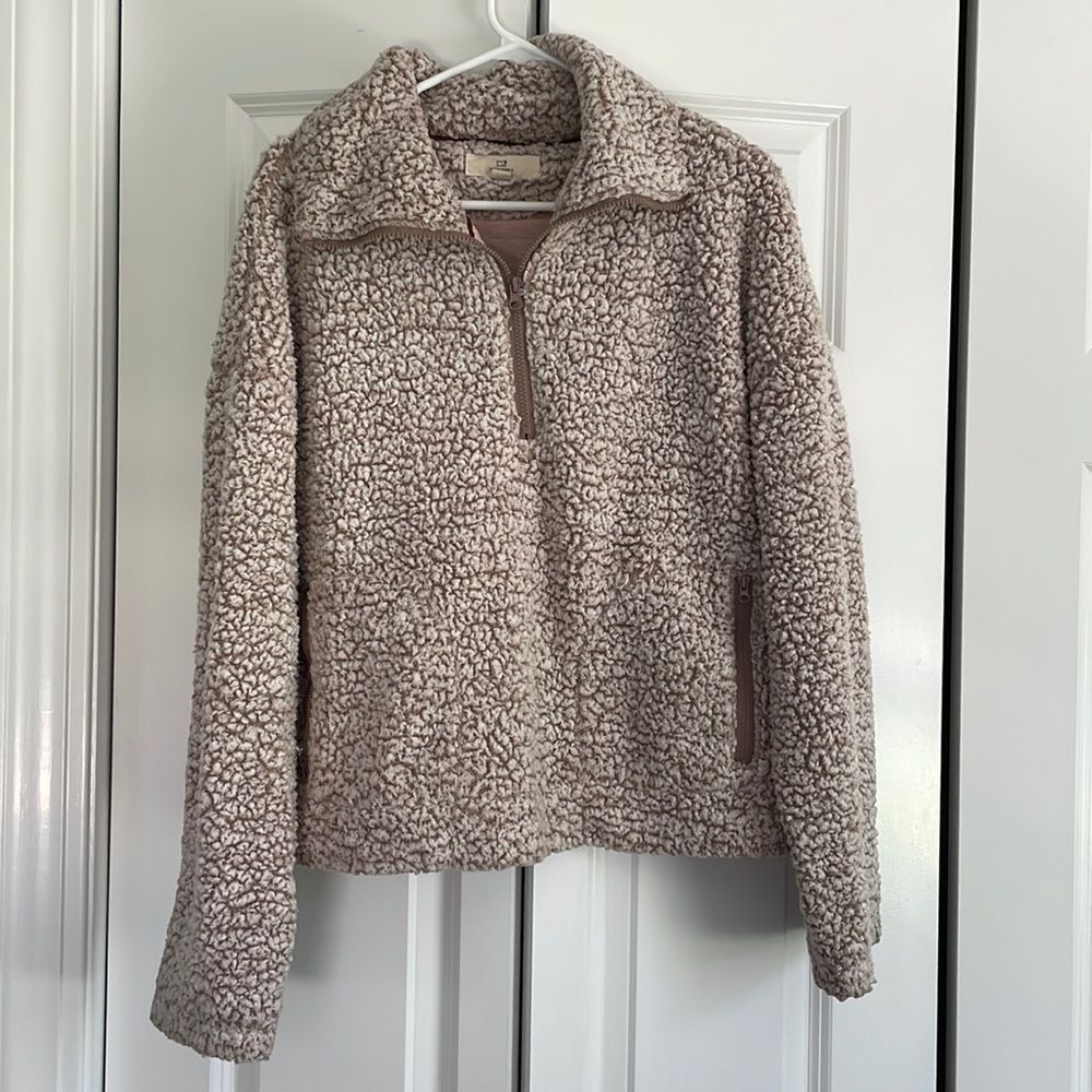 Collared Fuzzy Quarter Zip